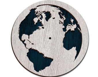 world map Wall clock, laser cut file. Laser cut project plan. Wall clock laser cut file. Wall clock SVG, Ai, Cdr, Dxf and Pdf file.