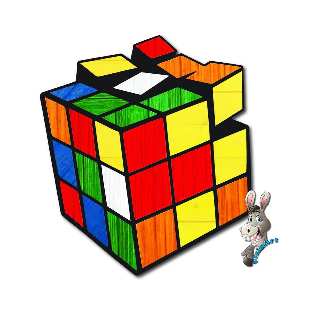 Laser Cut File Rubik's Cube. Rubik's Cube Wall Decor. Rubik's Cube SVG