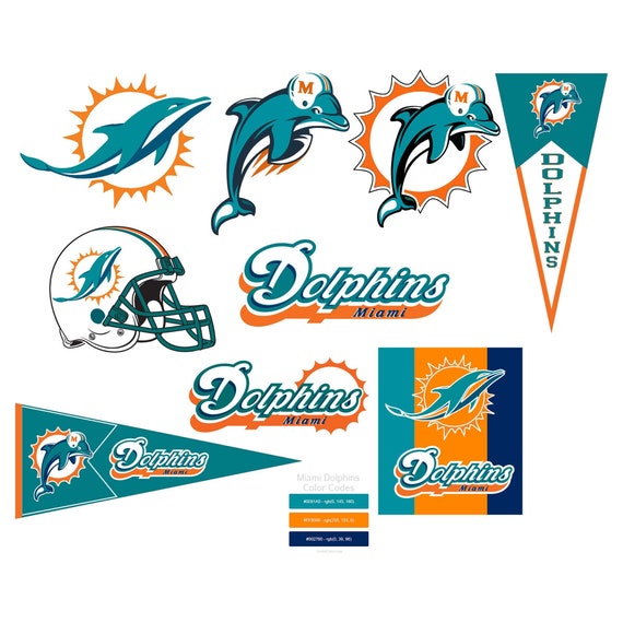 Download Miami Dolphins Svg Cdr Ai Pdf Logo Vector Miami Dolphins Etsy