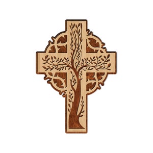 2 überlagerte Baumkreuz SVG. cross-Modelle mit Layer-Optionen. Kreuz svg, png, dxf, Ai, anderes Dateiformat. Cricut-Datei, Silhouette Studio png .