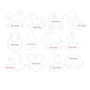 12 Pcs Baby® Set Laser Cut.laser Cut Project Plan.instant Download