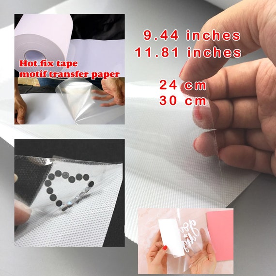 Hotfix Transfer Tape A4 Size. Rhinestones Transfer Tape. Iron on Heat  Transfer Diy. Motif Transfer Diy Paper. Hot Paper. Heat Press Tape. 