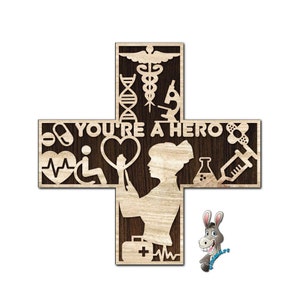 Wallboard laser cutting file for nurses. nurse wall art. Nurse laser cut file. Nurse cricut file. Nurse Svg. Nurse sign laser cut file.