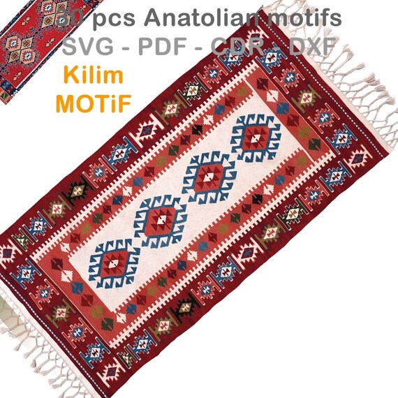 30 Pcs Anatolian Motifs. Turkish Ethnic Patterns,turkish Rug