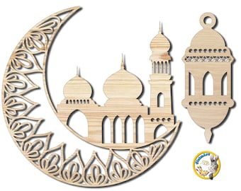islamic decor products. Gift laser cutting file for Muslims.Svg,Cdr,Dxf,Ai ve Pdf files format. islamic pattern laser cut. custom size