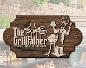 laser cut file SVG. The grillfather signage laser cut file. Dad grill laser cutting file. dxf, pdf, svg, cdr, PNG file formats.