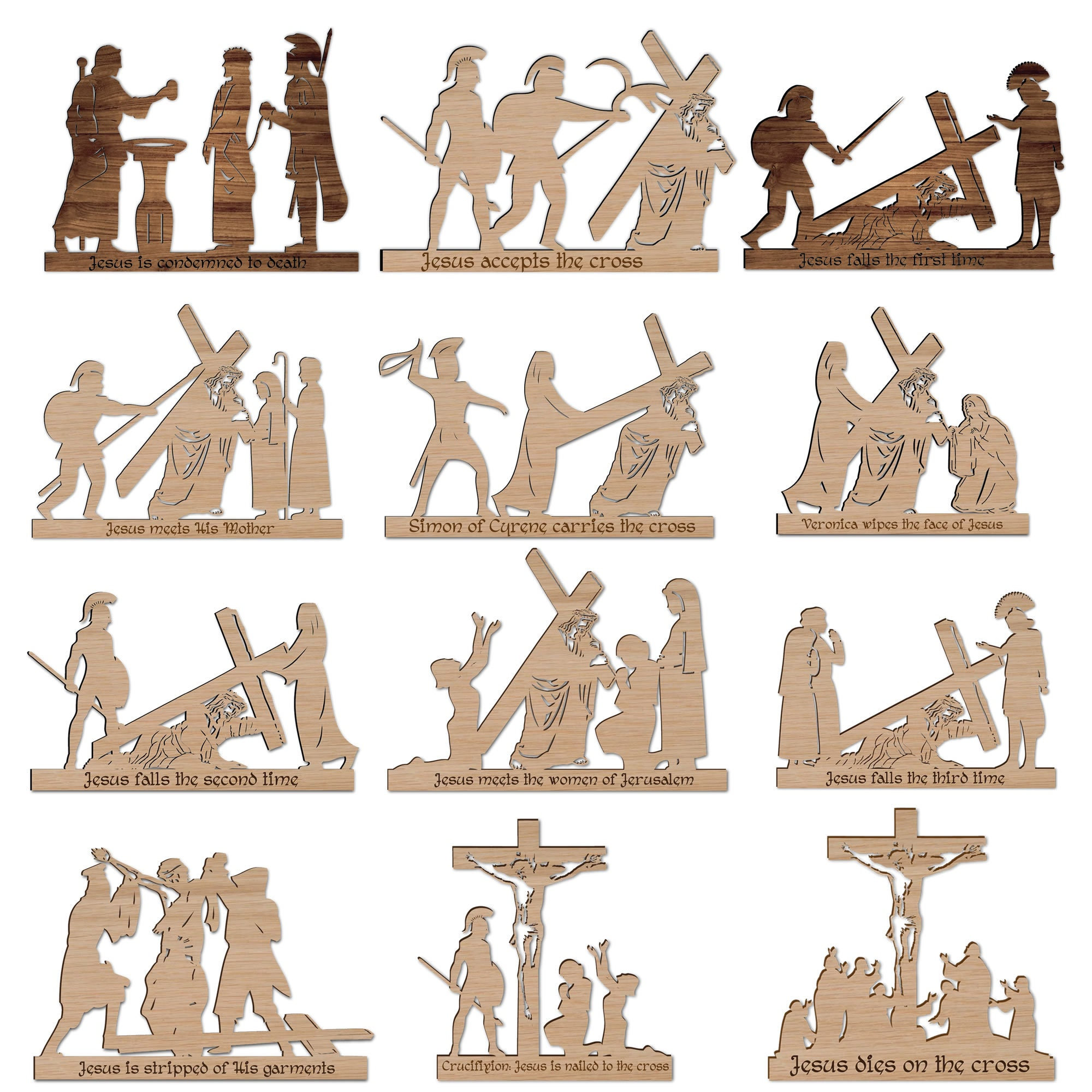 14 Stations of the Cross. Laser Cutting and Engraving , 28 Files