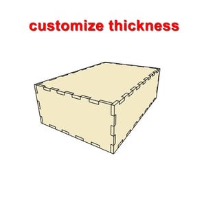 Laser cut files. Customize size box SVG and DXF files. We send e-mail in one day File by e-mail
