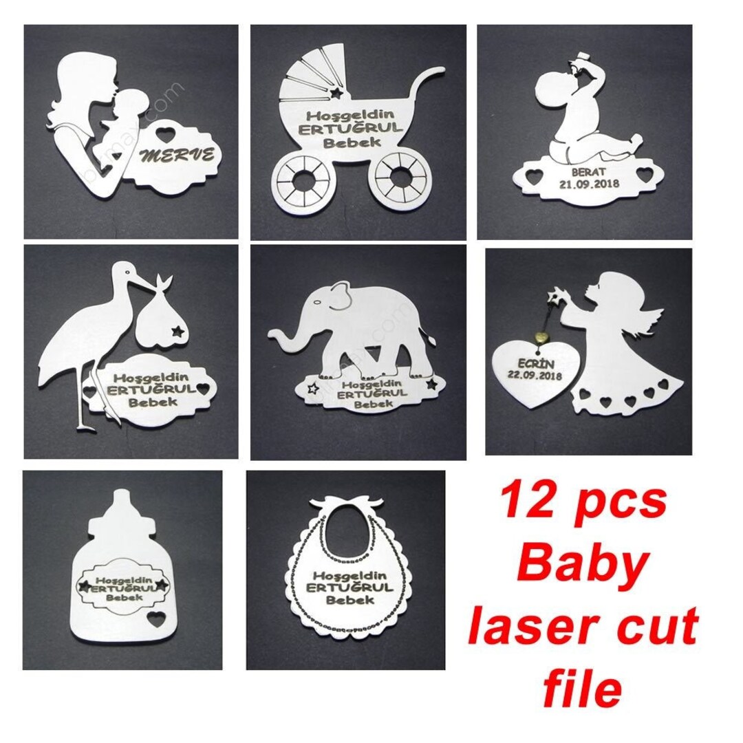 12 Pcs Baby® Set Laser Cut.laser Cut Project Plan.instant Download