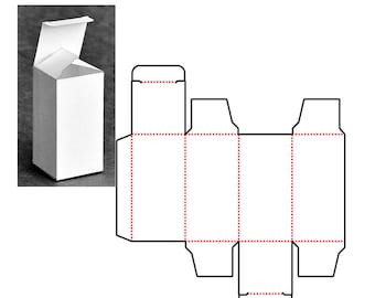 gift box cut template, SVG, Ai, PDF, cdr, dxf file format. Ready-to-cut customizable box template. Cricut file. Scalable drawing.