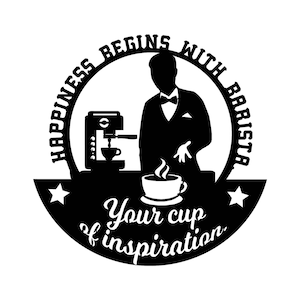 Barista SVG. Barista Laserschnittdatei. Barista Wandkunst. Barista Laserschnittdatei.Barista Cricut Datei. Barista CDR, Pdf, dxf Datei.Wand Dekor