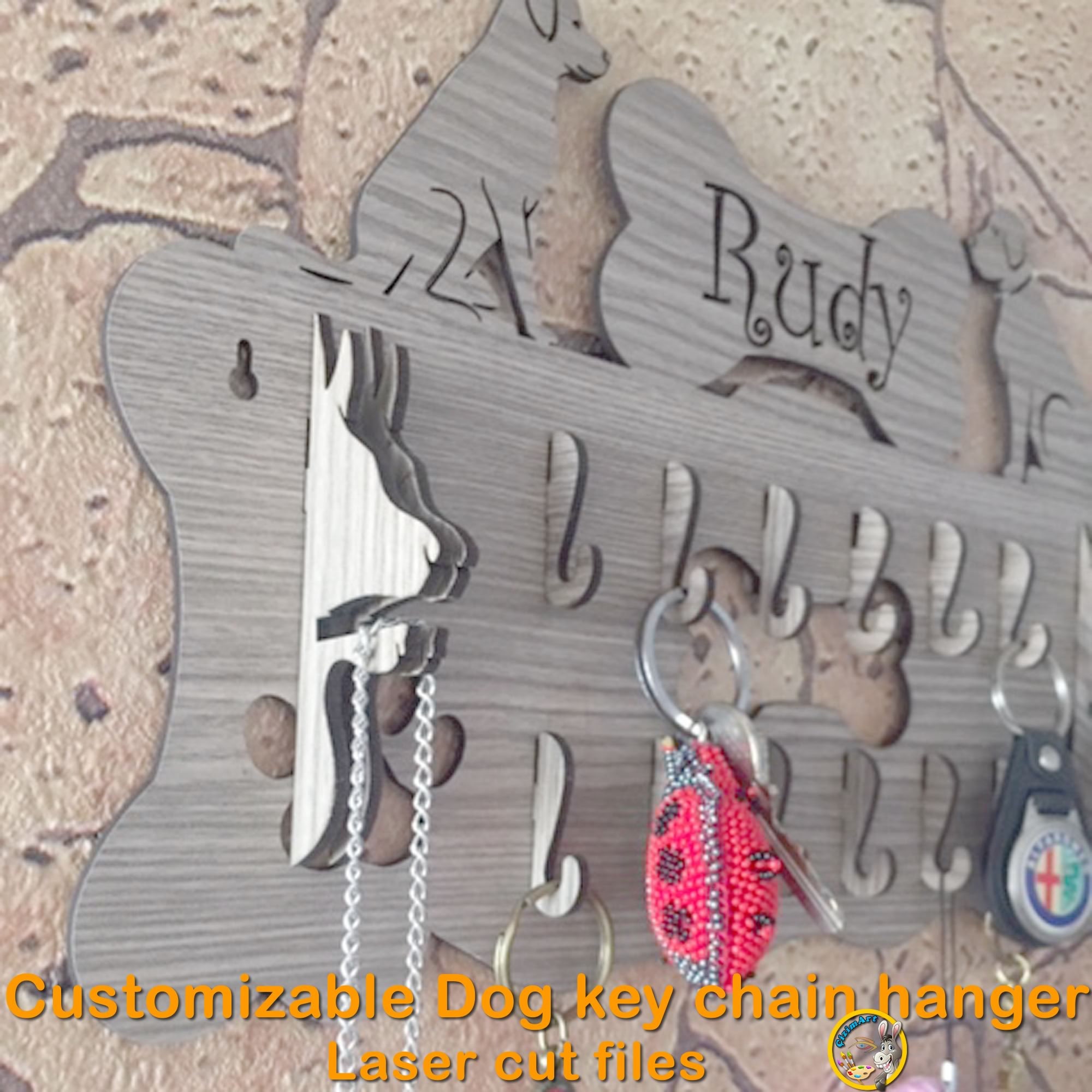 Key Hanger for Wall. Dog Leash Holder. Svg Cdr Dxf Pdf Etsy