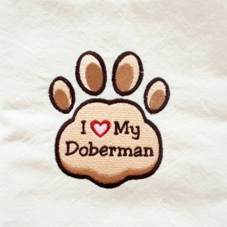 Doberman #2 Embroidered Kitchen Towel