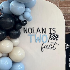 Second Birthday Backdrop | Two Fast Birthday Decoration | Birthday Party Decoration | Two Fast Theme