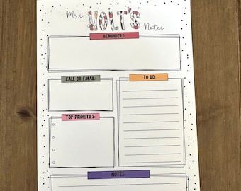 Personalized Teacher To-Do List Notepad | Teacher Gift