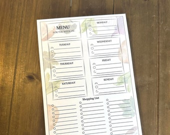 Handmade Magnetic Grocery List | Weekly Meal Planner Notepad