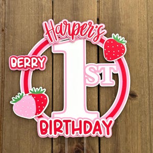 Berry First Birthday Cake Topper | First Birthday Cake Topper | Berry 1st Birthday Theme