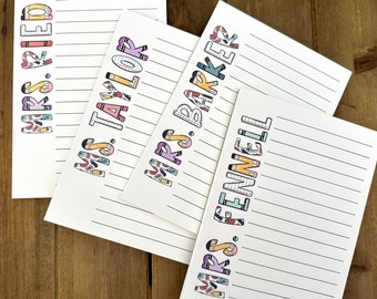 Personalized Teacher Notepad | Crayon Design, Back to School Gift