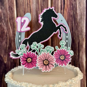 Horse Theme Cake Topper | Animal Birthday Party Decoration