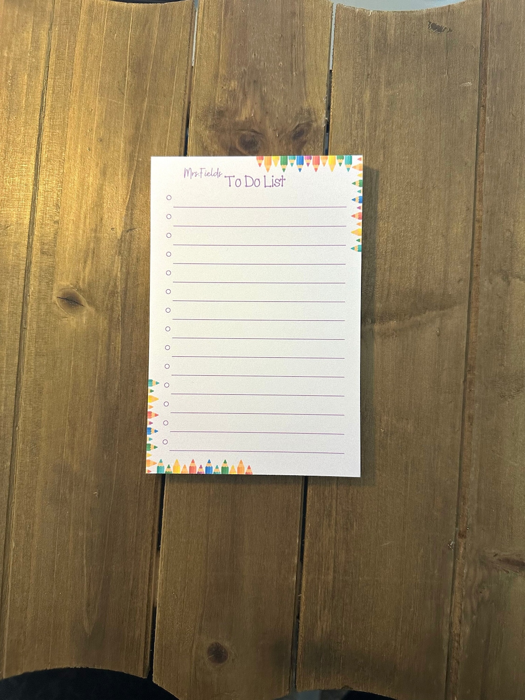 Personalized Teacher Notepad | School Font to Do List - Etsy