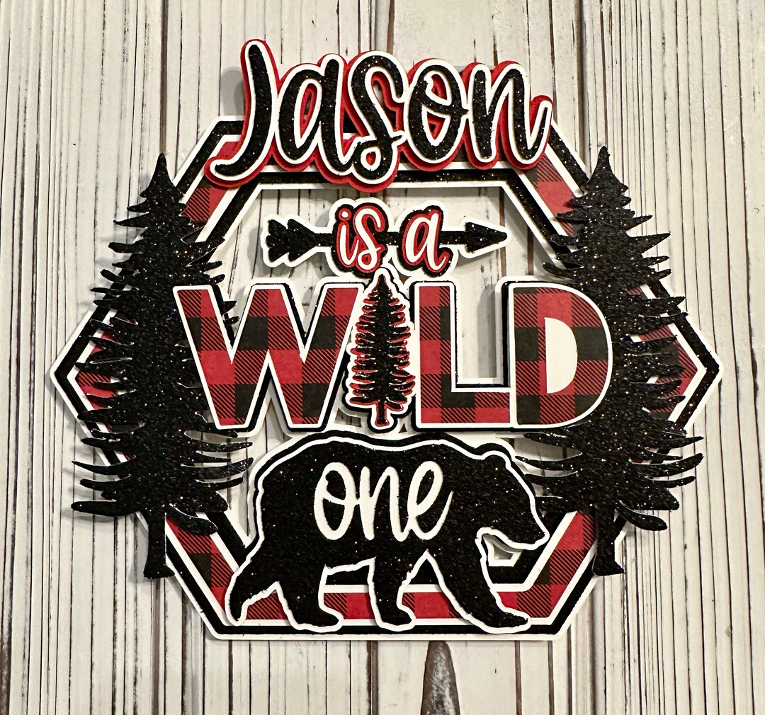 First Birthday Cake Topper | Wild One Party | Handmade Party Decoration ...
