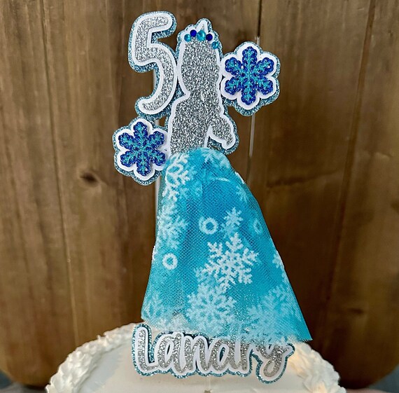 Glitter Princess Cake Topper | Winter Birthday Party Decoration - Etsy