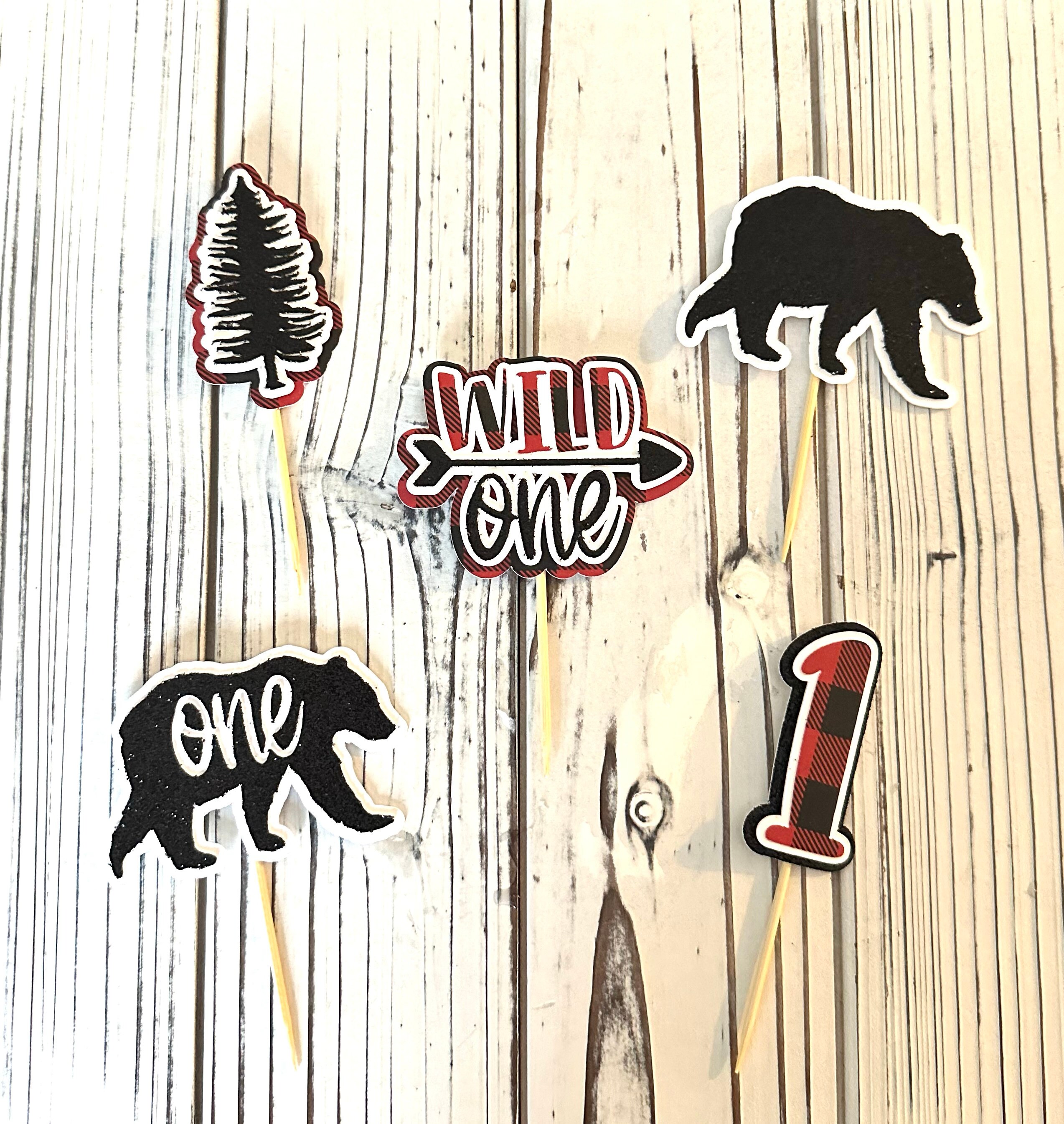 Wild One Mini Toppers, Cupcake Toppers, Wild One Birthday Party, Wild 1 ...