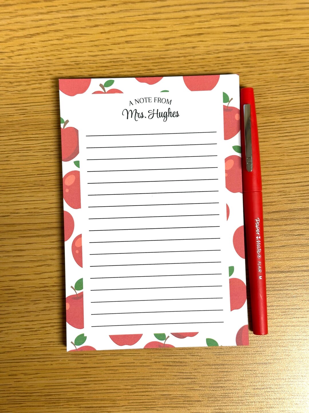 Personalized Apple Teacher Notepad | Custom to Do List - Etsy