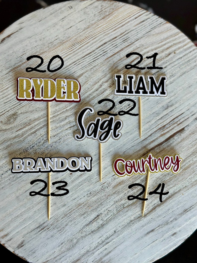 Personalized Graduation Cupcake Toppers | Glitter, Shimmer, Textured - Etsy