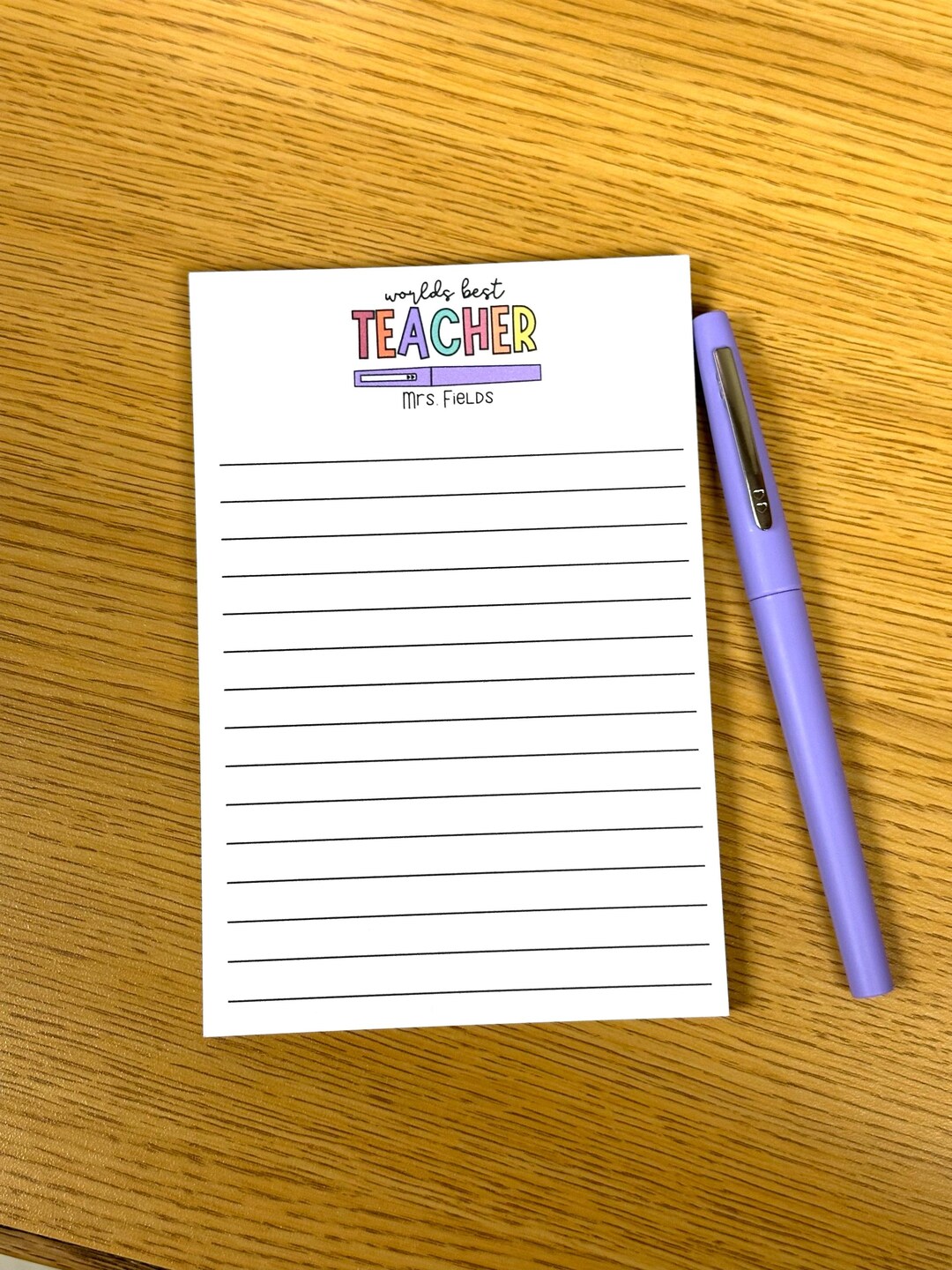 Personalized Teacher Notepad | Custom To-do List, 40 Sheets - Etsy