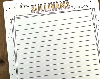 Personalized Teacher To Do List Notepad | Unique Stationery Gift