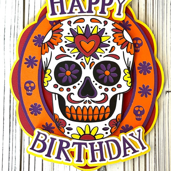 Day of the Dead Cake Topper - Etsy