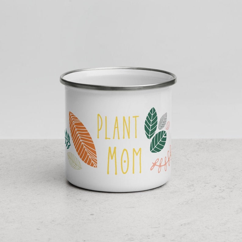 Plant Mom Mug / Enamel Mug / Plant Mug / Gardening Mug / Mug image 0