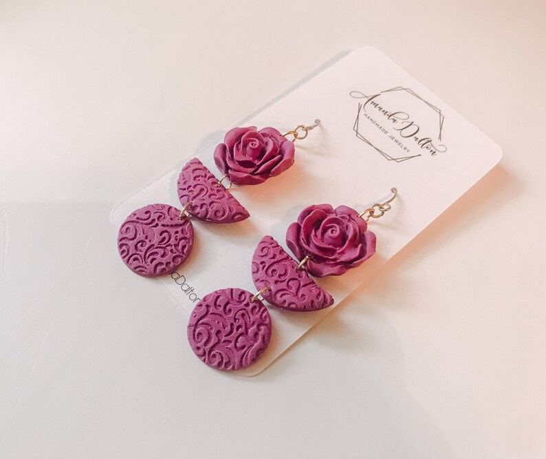 fashion earrings Floral drop earrings
