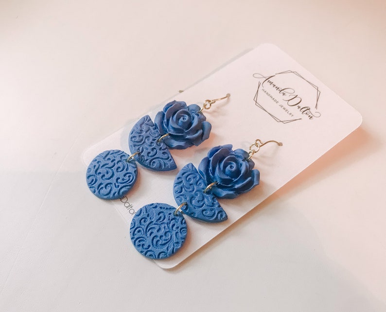 fashion earrings Floral drop earrings