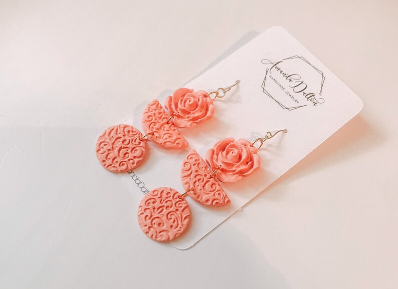 fashion earrings Floral drop earrings