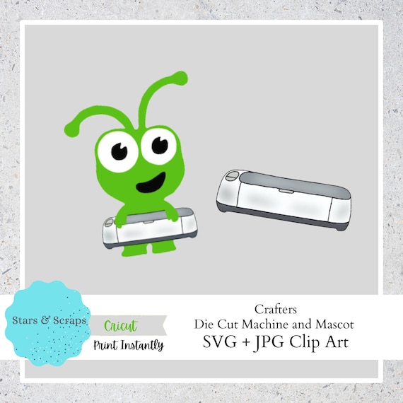 Cricut Mascot Clipart SVG PNG Green Cricket Cartoon Maker Cricut