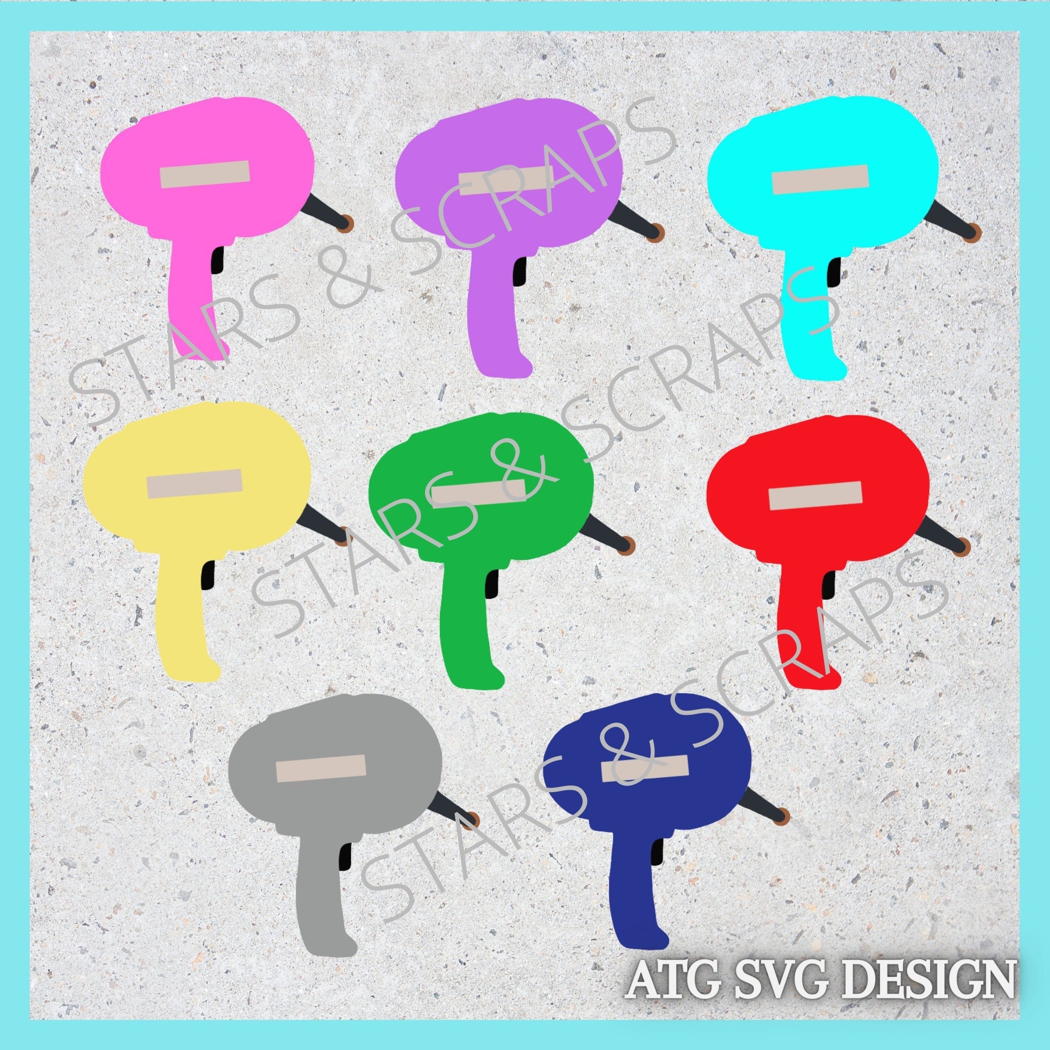 Scotch ATG Gun Clipart SVG PNG Paper Piecing Cut File, Print and Cut