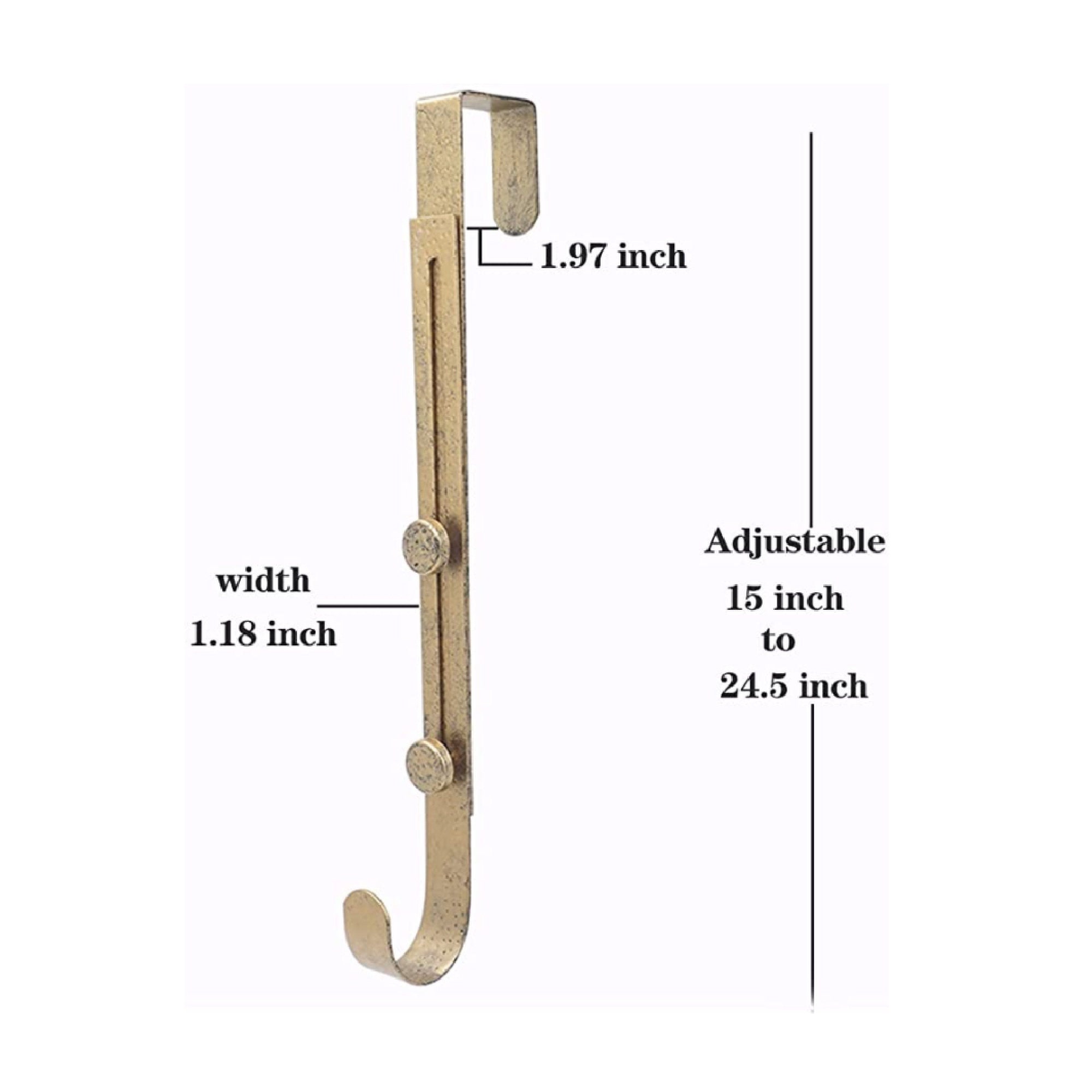 Adjustable Wreath Hanger Hammered Gold Over the Door Etsy