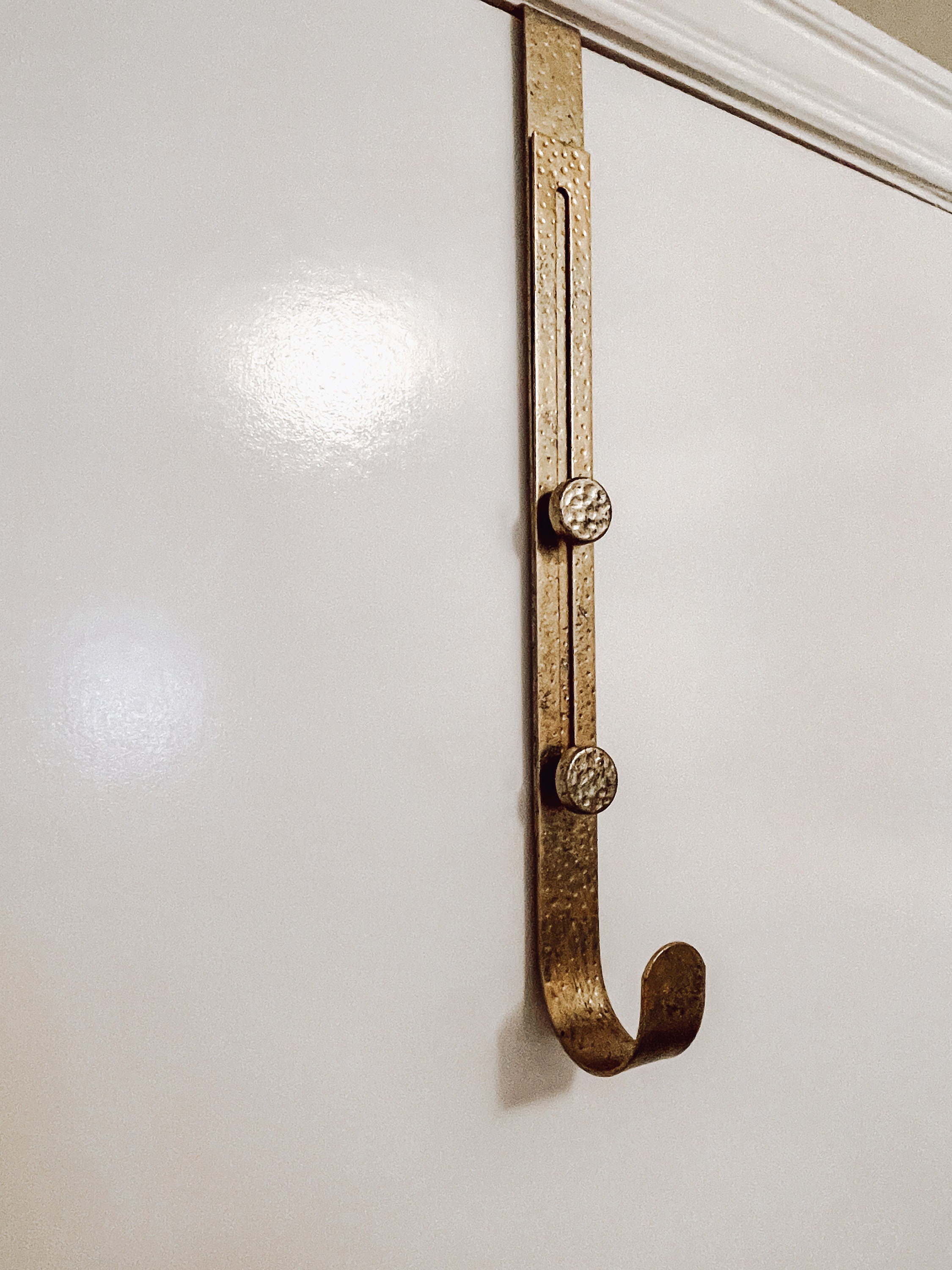 Adjustable Wreath Hanger Hammered Gold Over the Door Etsy
