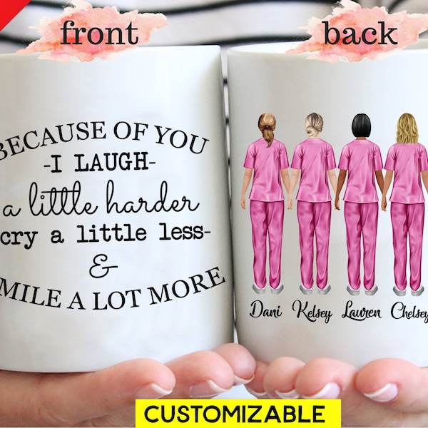 Krankenschwester Beste Freundin Tasse, Krankenschwester Squad, Krankenschwester Freund Tasse, Scrub Tasse, Pflegestudent, Krankenschwester Geschenk, Krankenschwester Freund, Krankenschwester Tasse