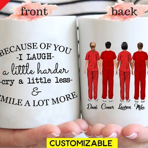 Nurse Best Friend Mug, Nurse Squad, Nurse Friend Cup, Scrub Mug, Nursing Student, Nurse Gift, Personalized Gift Nurse, Rn Gift, Male Nurse