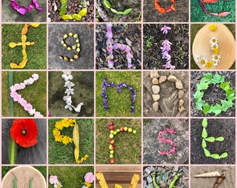 nature alphabet etsy