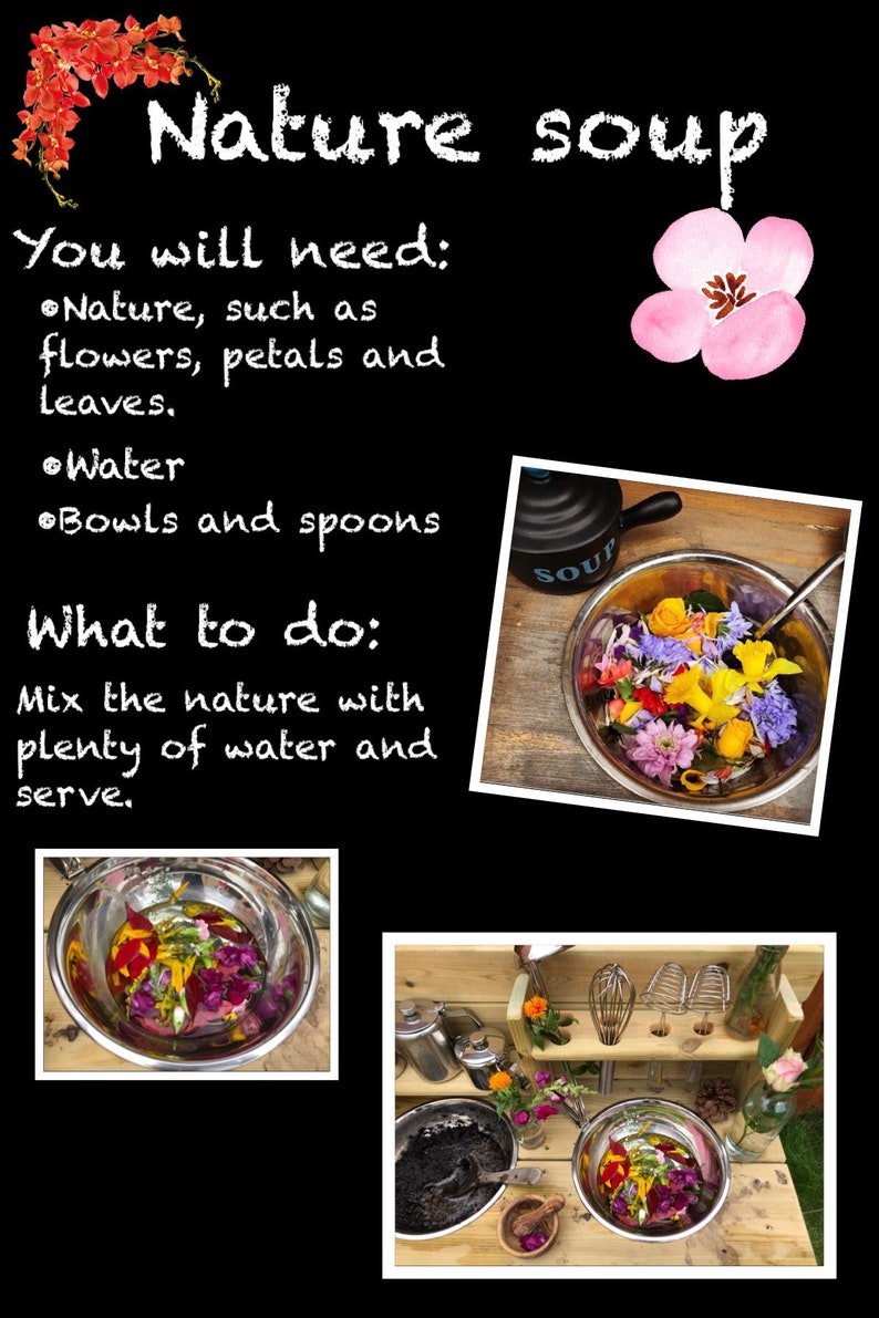 Mud Kitchen recipe cards downloadable pdf for printing | Etsy