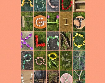nature alphabet etsy