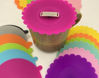 Love/Love You More/Follow your Heart/My Love Mug Cover! 1 each. Silicone mug lid, cup cover/topper/top, cozy, tea & coffee connoisseur
