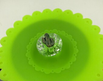 Cactus Mug cover! 1 each. Silicone mug lid, cups cover, topper, top, cozy, outdoor bug guard, tea/coffee/wine lover gift, drain cover