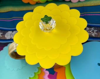 Tea kettle cover! One each. Silicone mug lid, topper, top, cap, cozie, outdoor bug guard, protector, tea lover gift