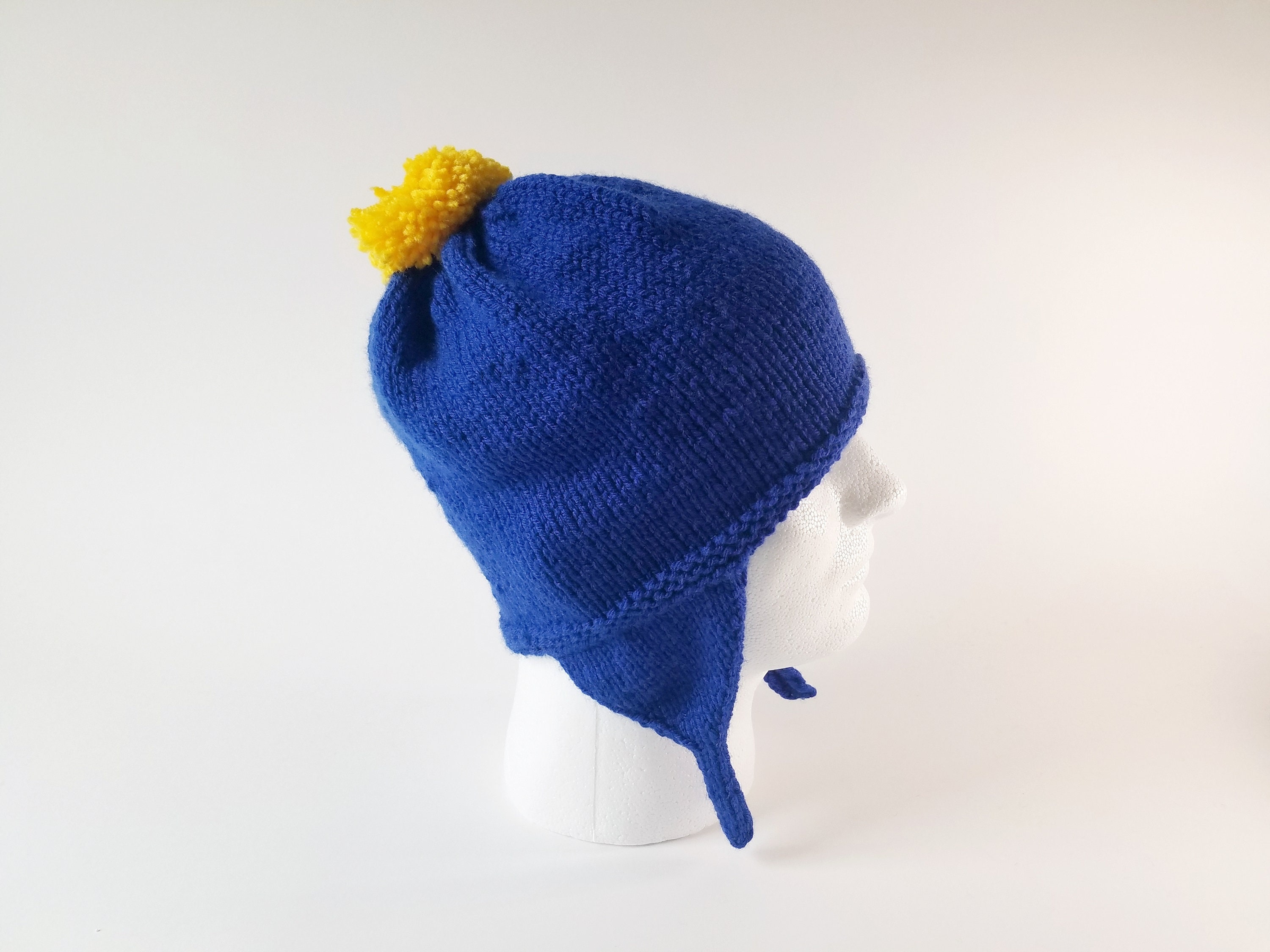 Blue and yellow chullo hat Clearance