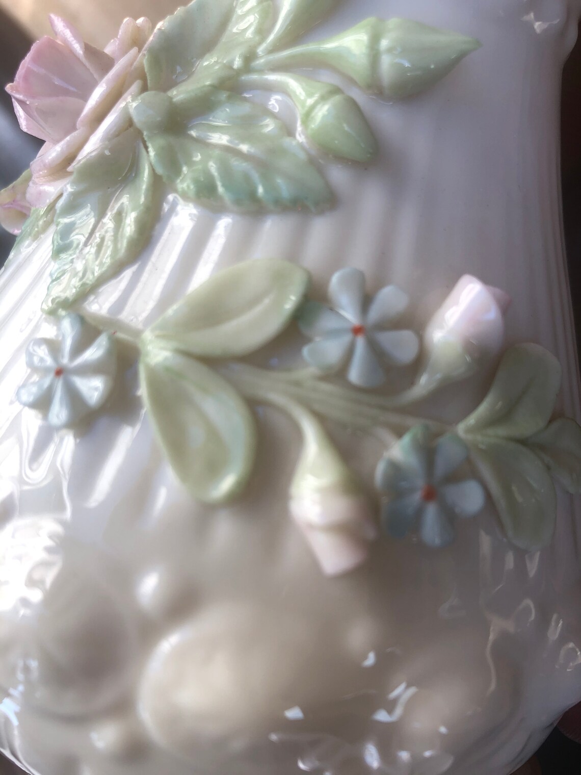 Belleek Aberdeen Porcelain China Pitcher Vase Floral Ireland Etsy